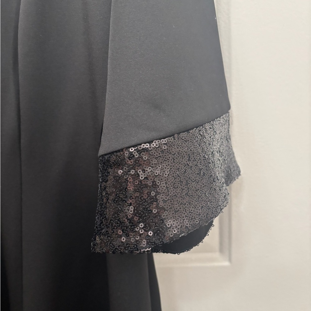 Lane Bryant Black Mini Dress with Sequin Accents - Picture 3 of 5